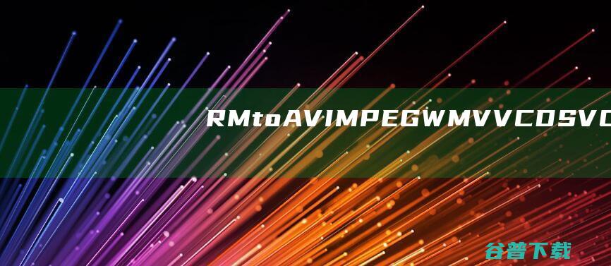 RMtoAVIMPEGWMVVCDSVCDDVDConverter下载V5.1汉化绿色版-rm格式转换器