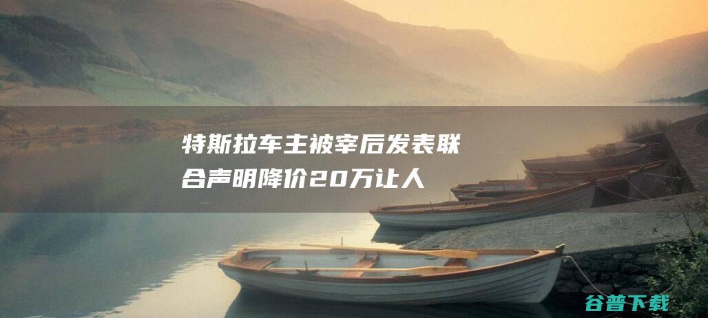 特斯拉车主被宰后发表联合声明：降价20万让人痛心，要求给予合理赔偿|电动车|自动驾驶|电动汽车|汽车行业|model|s|特斯拉(公司)|特斯拉价格