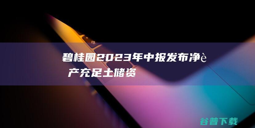 碧桂园2023年中报发布：净资产充足，土储资源仍充裕|现金流|存量房|商品房|房地产|土地储备|合同销售面积