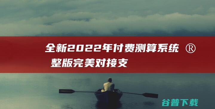 全新2022年付费测算系统完整版/完美对接支付结算