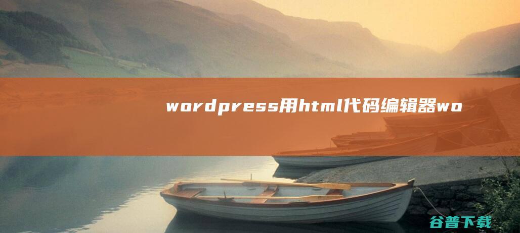 wordpress用html代码编辑器，wordpress添加js代码-Html/Css